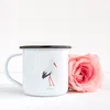 Mr. & Mrs. Panda Emaille Tasse Storch - Weiß - Geschenk, Produktbild-Vorschau 2