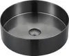 AURUM Edelstahl Aufsatzwaschbecken Ø 38 cm, schwarz Produktbild-Vorschau 1