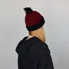Wollmütze mit Bommel - rot - schwarz - warme Strickmütze - Produktbild-Vorschau 4