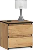 A bedside table with a lamp and a remote control on top. Produktbild-Vorschau