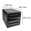 Exacompta Schubladenbox Big Box Plus 4 offene Schubladen Produktbild-Vorschau 3