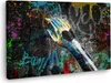 Metall Hand Wandbild Leinwandbild abstrakt Kunstdruck XL Produktbild-Vorschau 1