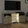 A TV stand with a television on top, in a dimly lit room. Náhled obrázku produktu