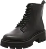 A black Tamaris women's boot with a thick sole and laces. Náhľad obrázku produktu