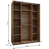 Dvoudveřová skříň SAMARA 3 - 170 cm, kašmír / černá Náhled obrázku produktu 5