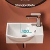 EMKE Lavabo asymétrique avec trou pour robinetterie à Voir les images du produit 2