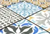 Retro Vintage Mosaik Fliese Keramik creme blau orange grau Produktbild-Vorschau 4