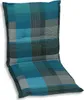 GO-DE Textil, Sesselauflage nieder, Karo petrol grau, Produktbild-Vorschau 1