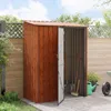 vidaXL Gartenhütten Braun 153,5 x 86 x 200 cm Metall Produktbild-Vorschau 4