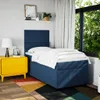 vidaXL Boxspringbett mit Matratze Blau 100x200 cm Stoff Produktbild-Vorschau 5