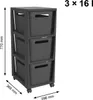 Rotho Rotho Tower Brisen - zásuvková skrinka 3 x 16 l s Náhľad obrázku produktu 4