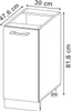 A line drawing of a cabinet with dimensions indicated. Produktbild-Vorschau