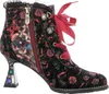 Laura Vita Damen Stiefelette Satinband Strass und Produktbild-Vorschau 12