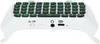 A white gaming keyboard with green backlit keys is shown against a white background. Produktbild-Vorschau