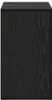 A product shot of a black sideboard with wood grain. Produktbild-Vorschau