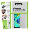 A collage of product packaging and instructions for a screen protector, with a product image. Produktbild-Vorschau
