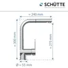 SCHÜTTE Küchenarmatur LONDON mit Geschirrbrause, Wasserhahn Produktbild-Vorschau 3