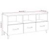 vidaXL mobile TV grigio cemento 102x35x50 cm materiale a Anteprima dell’immagine prodotto 7