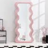 riess-ambiente Wandspiegel CURVY 160cm rosa Kunststoff MDF Produktbild-Vorschau 1