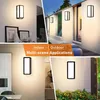 2x Led Wandleuchte Schwarz Innen Außen, Moderne Aluminium Produktbild-Vorschau 4
