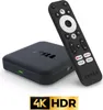 A black media player and remote control are shown on a white background, with a "4K HDR" badge at the bottom. Podgląd zdjęcia produktu