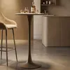Bartisch aus cremefarbenem Holz und Metall (Ø 60 x 106 cm) Produktbild-Vorschau 1