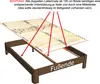 A wooden bed frame with a slatted mattress base being installed. Produktbild-Vorschau