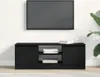 vidaXL Armoire TV noire imitation chêne 102x30x36 cm Bois Voir les images du produit 3