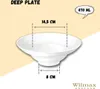 Wilmax Tiefer Teller 25 cm 470 ml aus Porzellan, Weiß Produktbild-Vorschau 3
