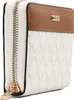 A close-up, side view of a white and brown wallet. Anteprima dell’immagine prodotto