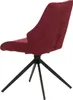 A single red dining chair with a black base, shown from a side angle against a white background. Anteprima dell’immagine prodotto