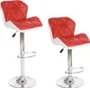 Two red and white bar stools on a white background. Anteprima dell’immagine prodotto