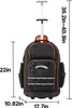 SucceBuy Zaino porta attrezzi con ruote, 72 tasche e ruote Anteprima dell’immagine prodotto 7