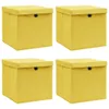 vidaXL Aufbewahrungsboxen mit Deckeln 4 Stk. Gelb 32x32x32 Produktbild-Vorschau 6