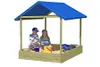 Sandkasten 153x153 cm aus Holz imprägniert : mit Dach Produktbild-Vorschau 2