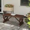 Outsunny Gartenbank Sitzbank Gartenmöbel Rustikale Bank Produktbild-Vorschau 13