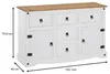 Sideboard CAMPO, Kommode Kiefer massiv, weiß lasiert, 5 Produktbild-Vorschau 9