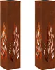 Lumière de chemin LED solaire 2 pcs Rouillé Acier patiné Voir les images du produit 1