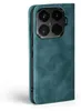 A teal-colored flip case for a smartphone is shown from a side angle. Produktbild-Vorschau