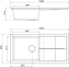 Küchenspüle Einbauspüle Granit Optik Mineralite 100 x 50 Produktbild-Vorschau 9