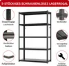 H160cm 5-Etagen Metallregal 650kg Tragkraft,Industrielles Produktbild-Vorschau 5