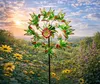 Windrad Gartenstecker Kolibri Vogel H. 130cm D. 45cm Metall Produktbild-Vorschau 3