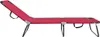 A red foldable sun lounger on a white background. Produktbild-Vorschau