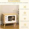 PawHut Katzenhaus, Katzenhütte im TV Design mit Spielball, Produktbild-Vorschau 7