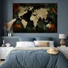 MuchoWow® Poster Weltkarte - Vintage - Blätter 180x120 cm - Produktbild-Vorschau 4