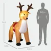 HOMCOM Aufblasbares Weihnachts-Rentier 180 cm aufblasbare Produktbild-Vorschau 3