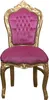 Casa Padrino Barock Esszimmer Stuhl Rosa / Gold Produktbild-Vorschau 1
