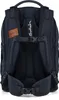 The back view of a navy blue backpack. Podgląd zdjęcia produktu