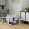 PawHut Katzentoilette mit Deckel, Katzenklo mit Sieb, Produktbild-Vorschau 3