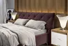 KAWOLA Bett ANNY Polsterbett Kopfteil niedrig Velvet purple Produktbild-Vorschau 2